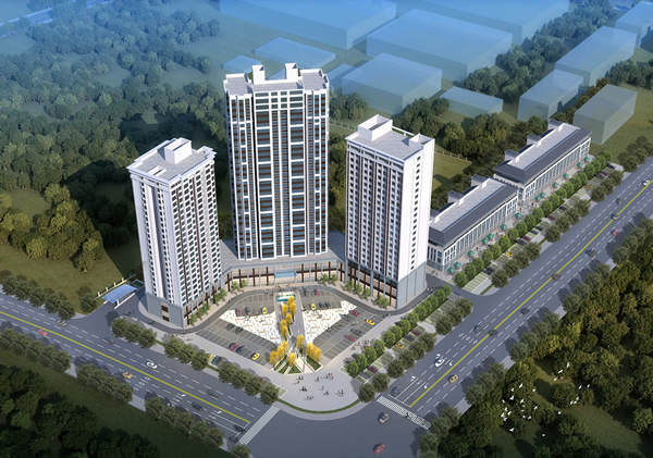 五洲新城鳥瞰圖