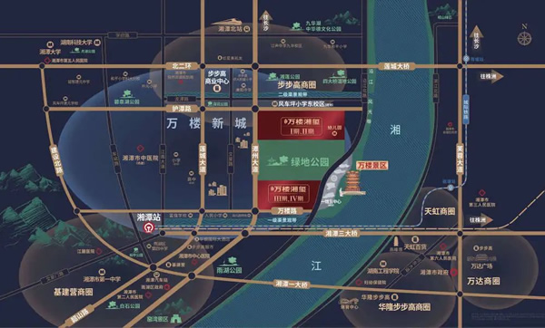 湖南建工萬樓湘璽位置圖